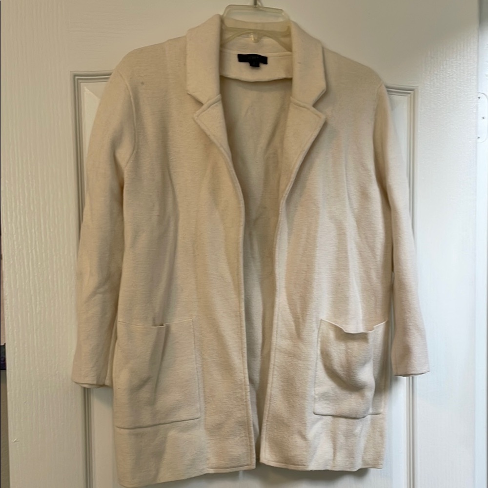 J. Crew Ivory Textured Blazer